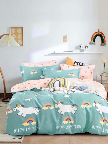 Lenjerie pat 1 Persoana, Bumbac Finet Superior, 4 Piese – Jojo Design – CL15