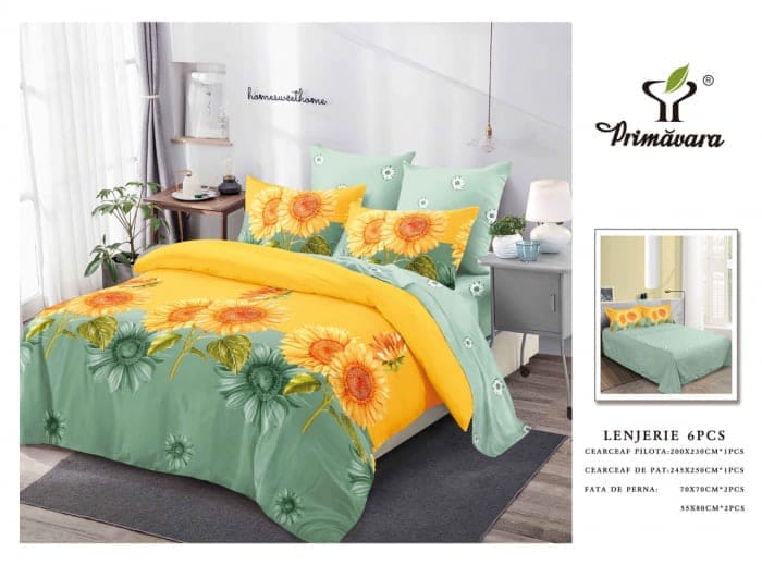 Lenjerie BUMBAC FINET, 6 piese, IDENTICA CU POZA FNT010