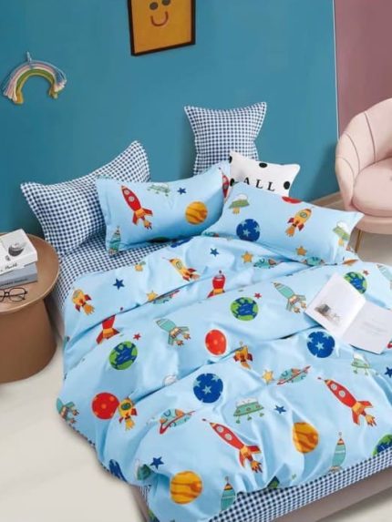 Lenjerie pat 1 Persoana, Bumbac Finet Superior, 4 Piese – Jojo Design – CL12