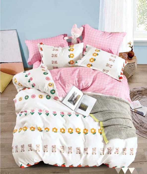 Lenjerie pat 1 Persoana, Bumbac Finet Superior, 4 Piese – Jojo Design – CL13