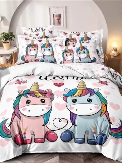 Lenjerie de pat 3D Premium, Finet cu 2 Fete, 6 Piese-FNJ5