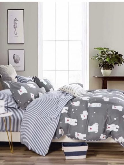 Lenjerie pat 1 Persoana, Bumbac Finet Superior, 4 Piese – Jojo Design – CL10