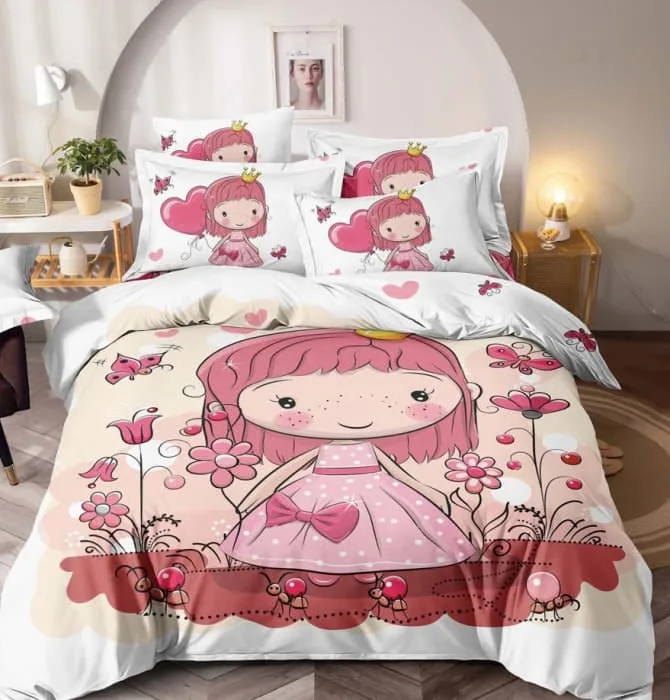 Lenjerie de pat 3D Premium, Finet cu 2 Fete, 6 Piese-FNJ4