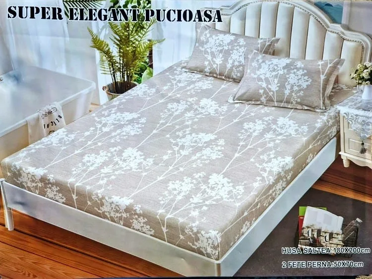 Husa Finet cu elastic si 2 fete de perna pentru saltea de 180 x 200 cm – HF10
