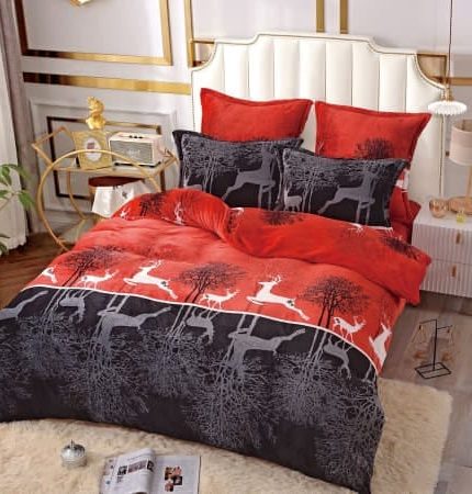 Lenjerie Cocolino cu Mos Craciun, Pat Dublu 6 piese Jojo Home