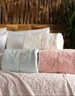 Patura Sarar Battaniye 220x240 cm Cappuccino, cod SB01 - imagine 2