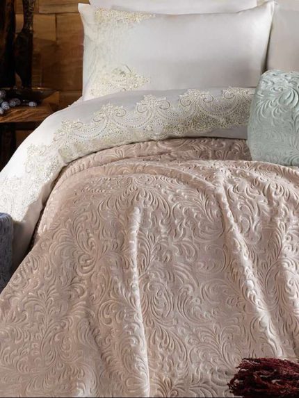 Patura Sarar Battaniye 220x240 cm Cappuccino, cod SB01