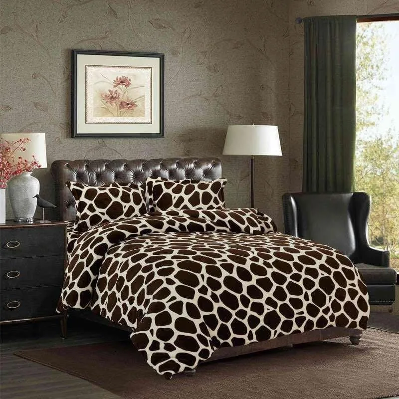 Lenjerie Cocolino, Super Pufoasa, Pat Dublu 4 piese, Animal print