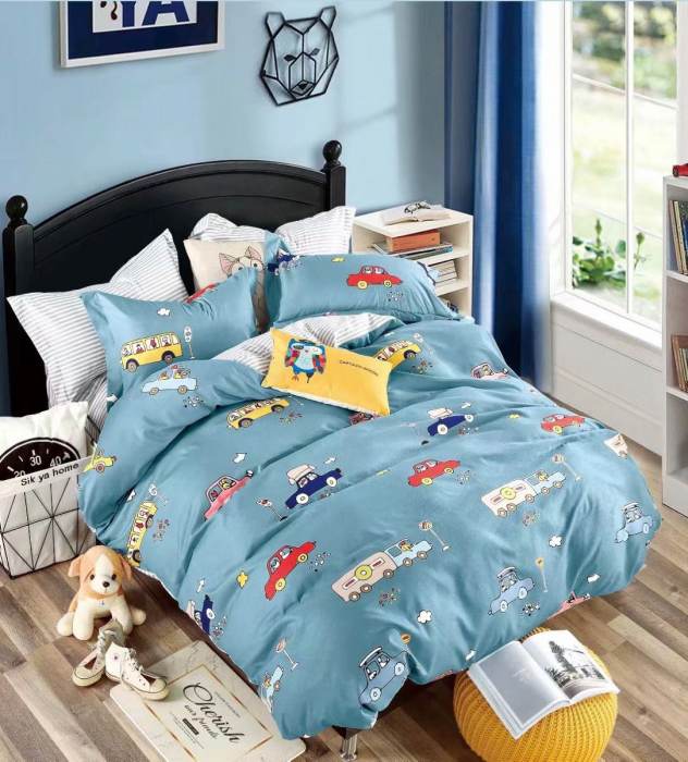 Lenjerie pat 1 Persoana, Bumbac Finet Superior, 4 Piese – Jojo Design – CL26