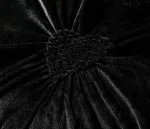 Lenjerie pat dublu, Catifea Deluxe, cu pliuri brodate, 4 piese, Jojo Home, Negru - imagine 2