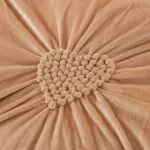 Lenjerie pat dublu, Catifea Deluxe, cu pliuri brodate, 4 piese, Jojo Home, Bej - imagine 2