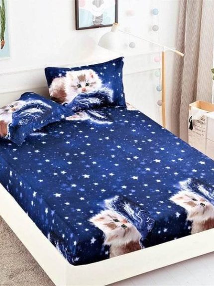 Husa de Pat din Finet cu Elastic si 2 Fete de Perna pentru Saltea de 180 x 200 cm, Jojo Home – HF24