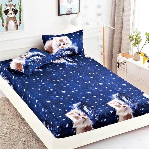 Husa de Pat din Finet cu Elastic si 2 Fete de Perna pentru Saltea de 180 x 200 cm, Jojo Home – HF24