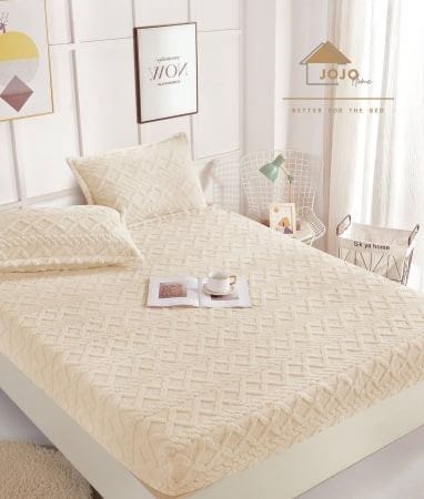 356180839_871160714603956_5375207330783065015_n Husa cocolino cu elastic, 180x200x25cm, 2 fete de perne, Jojo Home, model Tricotat, Crem - imagine 1