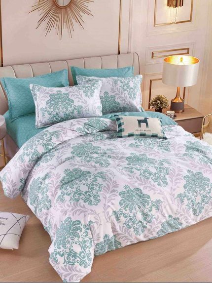 Lenjeria din finet 6 piese cu elastic este un set complet de lenjerii de pat