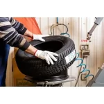 Manusi de protectie din piele bovina alba, incheietura elastica exterioara, durabilitate superioara - imagine 2