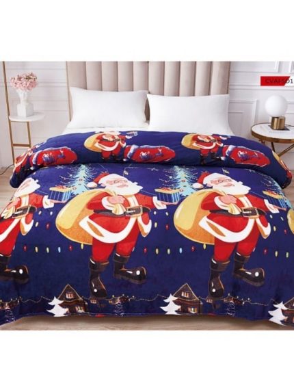 Patura Cocolino cu Mos Craciun, Pat Dublu, 200×230 cm P3