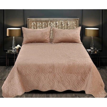 Cuvertura matlasata, 3 piese, 220x240cm, culoarea Bej CV3