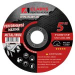 Disc verde de tăiere pentru metal/inox CLARYS, 125×1,2×22,23 mm
