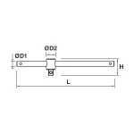 T de forță glisant 3/4" (cheie T glisantă), tijă 455 mm crom vanadiu - imagine 2